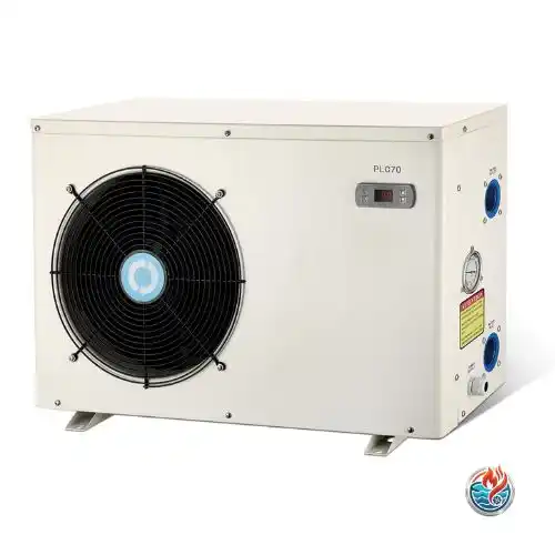 Compact budget electric above ground pool heat pump with digital display and steel ports