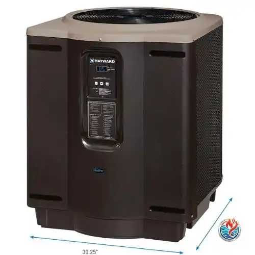 Hayward W3HP21004T HeatPro classic round-top 95,000 BTU pool heat pump.